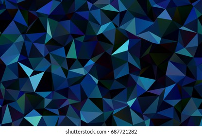 Dark BLUE vector polygonal background. A completely new color illustration in a vague style. The template can be used as a background for cell phones.