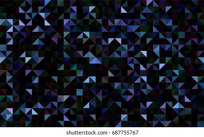 Dark BLUE vector polygonal background. Shining illustration, which consist of triangles. Brand-new design for your business.