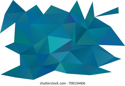 Dark BLUE vector polygonal background. Creative geometric illustration in Origami style with gradient. The best triangular design for your business.