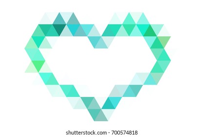 Dark BLUE vector polygonal background. Brand-new colored illustration in blurry style with gradient. Triangular pattern for your business design.