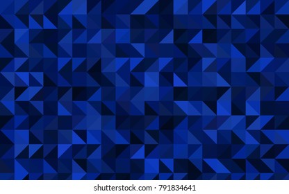 Dark BLUE vector polygonal background. A sample with polygonal shapes. The template can be used as a background for cell phones.