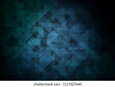 Dark BLUE vector polygonal. Brand new colored illustration in blurry style with gradient. A completely new design for your business.