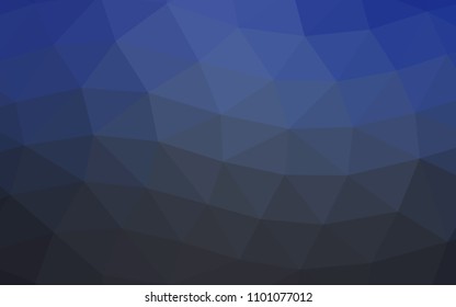 Dark BLUE vector polygonal polygonal. Colorful illustration in abstract style with gradient. Brand new style for your business design.