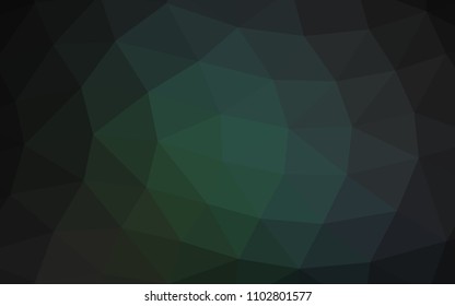 Dark BLUE vector polygonal polygonal. Colorful abstract illustration with gradient. The polygonal design can be used for your web site.