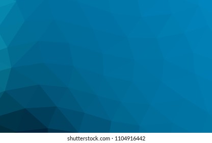 Dark BLUE vector polygonal polygonal. Colorful abstract illustration with gradient. The best triangular design for your business.