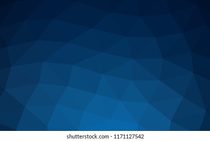 Dark BLUE vector polygonal polygonal. Colorful illustration in abstract style with gradient. The template can be used as a background for cell phones.