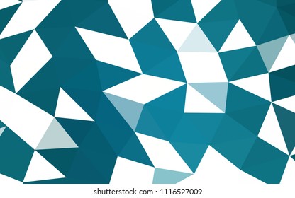Dark BLUE vector polygonal polygonal. A completely new color illustration in a vague style. Triangular pattern for your business design.