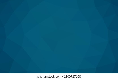 Dark BLUE vector polygonal polygonal. Creative geometric illustration in Origami style with gradient. Brand new design for your business.