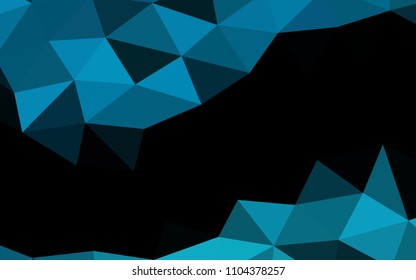 Dark BLUE vector polygonal polygonal. Glitter abstract illustration with an elegant design. A completely new design for your business.