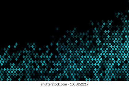 Dark BLUE vector polygonal illustration consisting of rectangles. Rectangular design for your business. Creative geometric background in origami style with gradient.