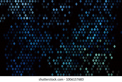Dark BLUE vector polygonal illustration, which consist of rectangles. Rectangular pattern for your business design. Geometric background in Origami style with gradient. 