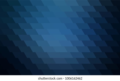 Dark BLUE vector polygonal illustration consisting of rectangles. Rectangular design for your business. Creative geometric background in origami style with gradient.