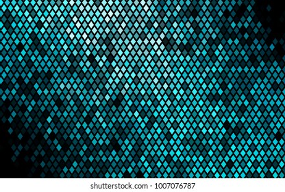 Dark BLUE vector polygonal illustration, which consist of rectangles. Rectangular pattern for your business design. Geometric background in Origami style with gradient. 