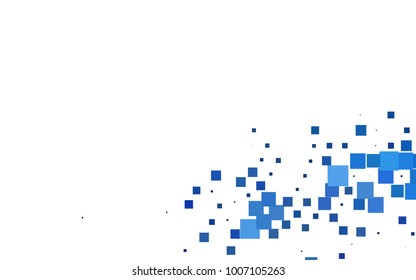 Dark BLUE vector polygonal illustration, which consist of rectangles. Rectangular pattern for your business design. Geometric background in Origami style with gradient. 
