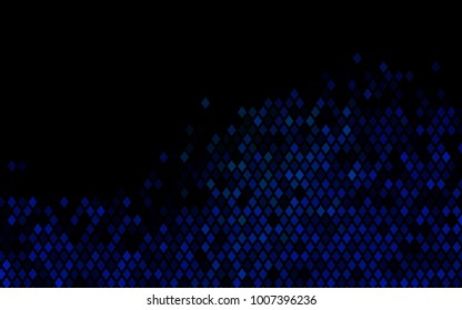 Dark BLUE vector polygonal illustration consisting of rectangles. Rectangular design for your business. Creative geometric background in origami style with gradient.