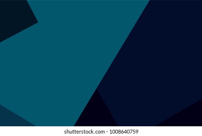 Dark BLUE vector polygonal illustration, which consist of rectangles. Rectangular pattern for your business design. Geometric background in Origami style with gradient. 