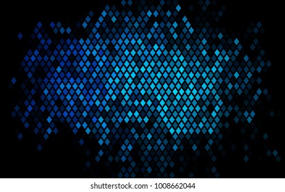 Dark BLUE vector polygonal illustration consisting of rectangles. Rectangular design for your business. Creative geometric background in origami style with gradient.