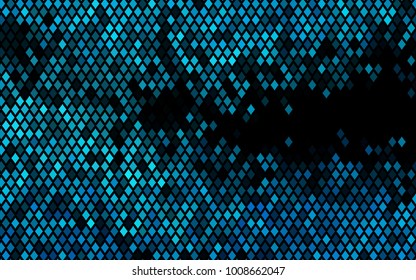 Dark BLUE vector polygonal illustration consisting of rectangles. Rectangular design for your business. Creative geometric background in origami style with gradient.