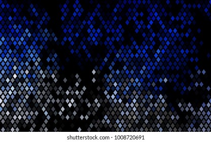 Dark BLUE vector polygonal illustration consisting of rectangles. Rectangular design for your business. Creative geometric background in origami style with gradient.