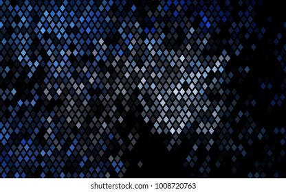 Dark BLUE vector polygonal illustration consisting of rectangles. Rectangular design for your business. Creative geometric background in origami style with gradient.