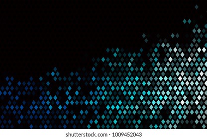 Dark BLUE vector polygonal illustration, which consist of rectangles. Rectangular pattern for your business design. Geometric background in Origami style with gradient. 