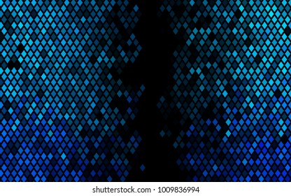 Dark BLUE vector polygonal illustration consisting of rectangles. Rectangular design for your business. Creative geometric background in origami style with gradient.