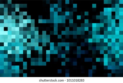 Dark BLUE vector polygonal illustration, which consist of rectangles. Rectangular pattern for your business design. Geometric background in Origami style with gradient. 