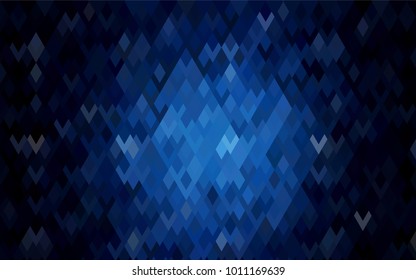 Dark BLUE vector polygonal illustration consisting of rectangles. Rectangular design for your business. Creative geometric background in origami style with gradient.