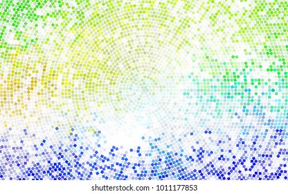 Dark BLUE vector polygonal illustration consisting of rectangles. Rectangular design for your business. Creative geometric background in origami style with gradient.