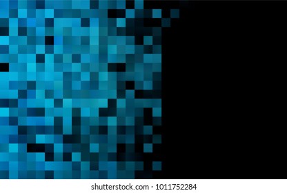 Dark BLUE vector polygonal illustration, which consist of rectangles. Rectangular pattern for your business design. Geometric background in Origami style with gradient. 