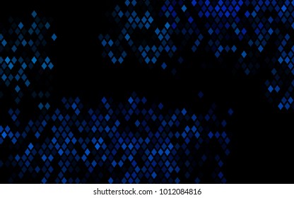 Dark BLUE vector polygonal illustration, which consist of rectangles. Rectangular pattern for your business design. Geometric background in Origami style with gradient. 