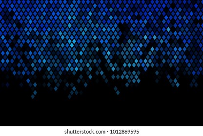 Dark BLUE vector polygonal illustration, which consist of rectangles. Rectangular pattern for your business design. Geometric background in Origami style with gradient. 