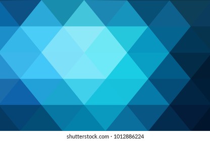 DARK BLUE vector polygonal illustration, which consist of triangles. Triangular pattern for your business design. Geometric background in Origami style with gradient. 