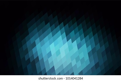 Dark BLUE vector polygonal illustration, which consist of rectangles. Rectangular pattern for your business design. Geometric background in Origami style with gradient. 