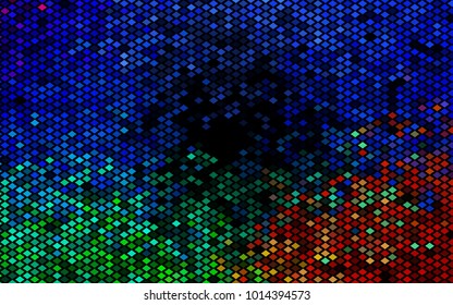 Dark BLUE vector polygonal illustration consisting of rectangles. Rectangular design for your business. Creative geometric background in origami style with gradient.