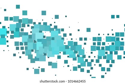 Dark BLUE vector polygonal illustration consisting of rectangles. Rectangular design for your business. Creative geometric background in origami style with gradient.