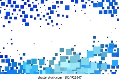 Dark BLUE vector polygonal illustration consisting of rectangles. Rectangular design for your business. Creative geometric background in origami style with gradient.