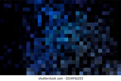 Dark BLUE vector polygonal illustration, which consist of rectangles. Rectangular pattern for your business design. Geometric background in Origami style with gradient. 