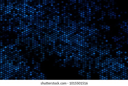 Dark BLUE vector polygonal illustration, which consist of rectangles. Rectangular pattern for your business design. Geometric background in Origami style with gradient. 