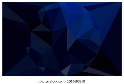DARK BLUE vector polygonal illustration, which consist of triangles with a gemstone in center. Triangular design of a huge diamond for your business. Creative geometric background of gems.