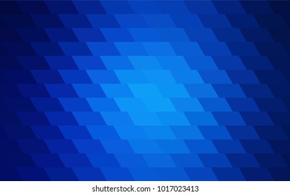 Dark BLUE vector polygonal illustration, which consist of rectangles. Rectangular pattern for your business design. Geometric background in Origami style with gradient. 