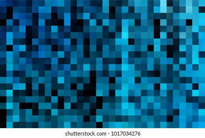 Dark BLUE vector polygonal illustration, which consist of rectangles. Rectangular pattern for your business design. Geometric background in Origami style with gradient. 
