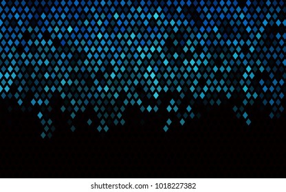 Dark BLUE vector polygonal illustration consisting of rectangles. Rectangular design for your business. Creative geometric background in origami style with gradient.