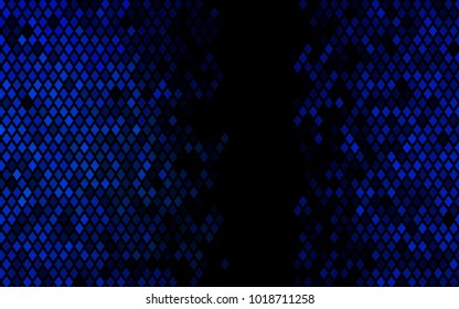 Dark BLUE vector polygonal illustration, which consist of rectangles. Rectangular pattern for your business design. Geometric background in Origami style with gradient. 