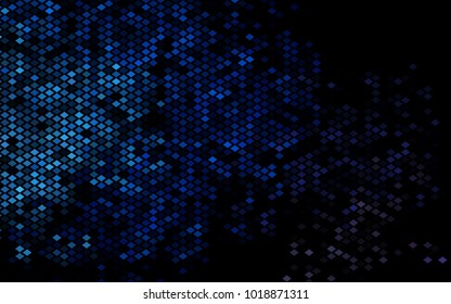 Dark BLUE vector polygonal illustration consisting of rectangles. Rectangular design for your business. Creative geometric background in origami style with gradient.