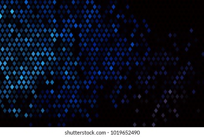 Dark BLUE vector polygonal illustration consisting of rectangles. Rectangular design for your business. Creative geometric background in origami style with gradient.