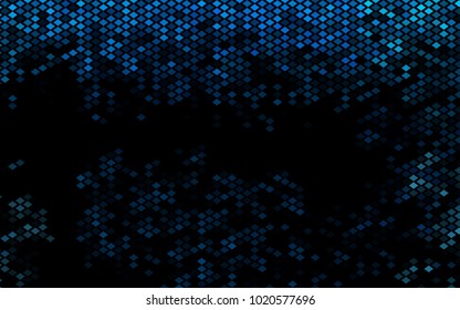 Dark BLUE vector polygonal illustration consisting of rectangles. Rectangular design for your business. Creative geometric background in origami style with gradient.