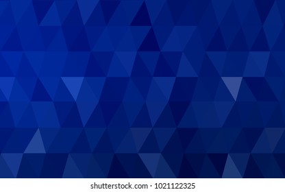 DARK BLUE vector polygonal illustration, which consist of triangles. Triangular design for your business. Creative geometric background in Origami style with gradient