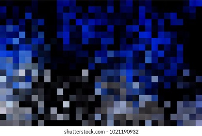 Dark BLUE vector polygonal illustration consisting of rectangles. Rectangular design for your business. Creative geometric background in origami style with gradient.