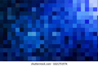 Dark BLUE vector polygonal illustration consisting of rectangles. Rectangular design for your business. Creative geometric background in origami style with gradient.
